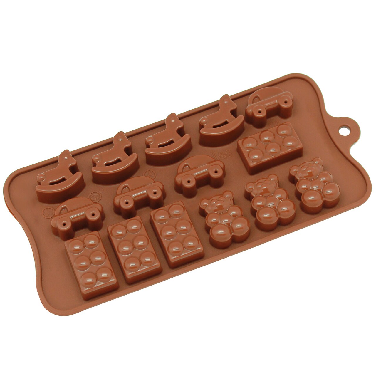 Freshware Silicone Candy Mold 15 Cavity Chocolate Gummy Ice Soap Mold Cb-614Br
